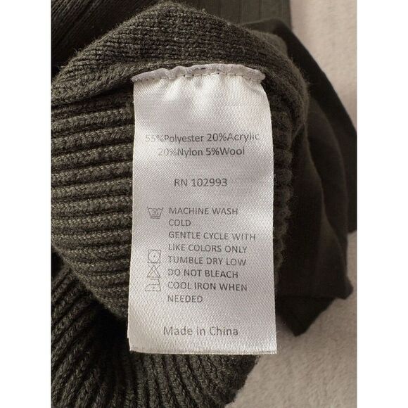 Victor‎ Alfaro Women's Size Medium Off The Shoulder Wool Sweater Dress Green - Picture 8 of 8